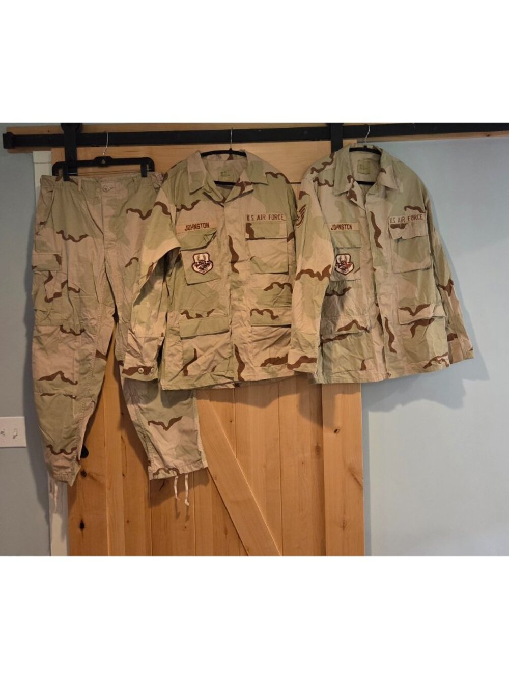 Lot of 3 USAF Jacket & Pants Mens M Desert Camo DCU BDU Ripstop Coat USCENTAF